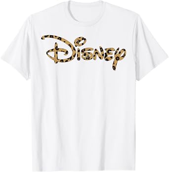 Disney Logo Leopard Fill T-Shirt