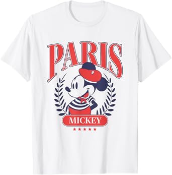 Disney Mickey And Friends Iconic Parisian Mickey Chest Logo T-Shirt
