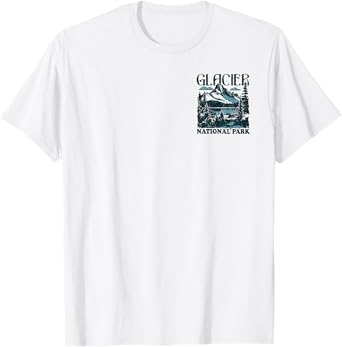 Glacier National Park Front and Back T-Shirt