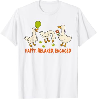 ABA Squad Behavior Analyst Silly Goose Happy Relaxed Engaged T-Shirt