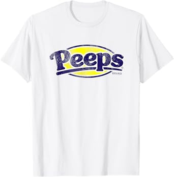 Peeps Easter Classic Distressed Peeps Brand Logo T-Shirt
