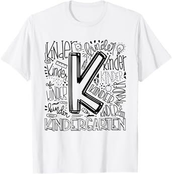 Back To School First Day of School Typography Kindergarten T-Shirt