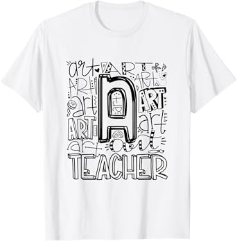 Back To School Art Teacher Typography T-Shirt