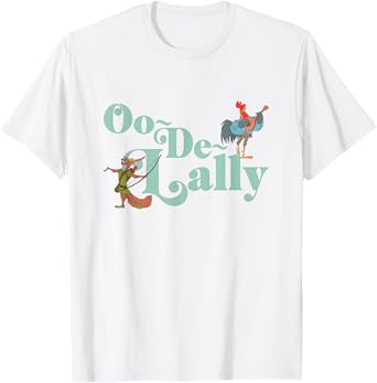 Disney Robin Hood Oo-De-Lally Iconic Quote Chest Text Logo T-Shirt