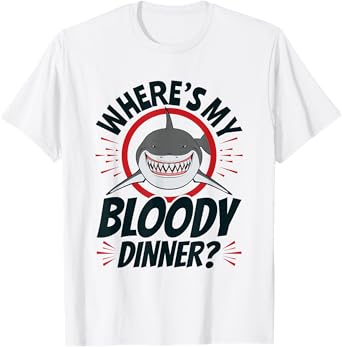 Funny Bloody Shark Pun Teeth Sharks Lover T-Shirt
