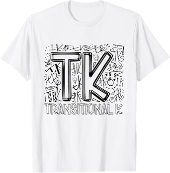TK Transitional-Kindergarten Typography Back To School T-Shirt