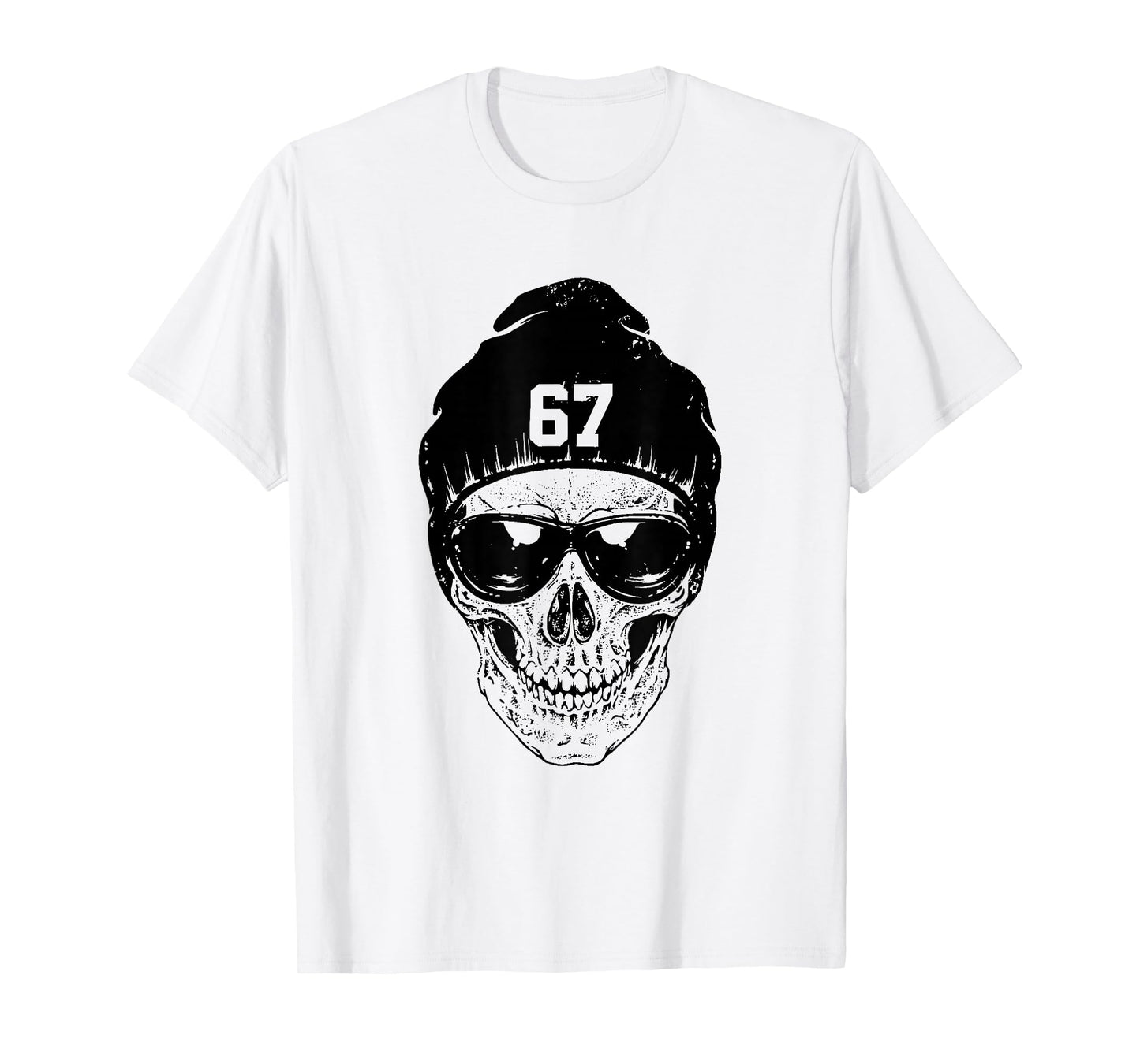 67 Skeleton Funny Six Seven Gen Alpha Halloween Meme T-Shirt