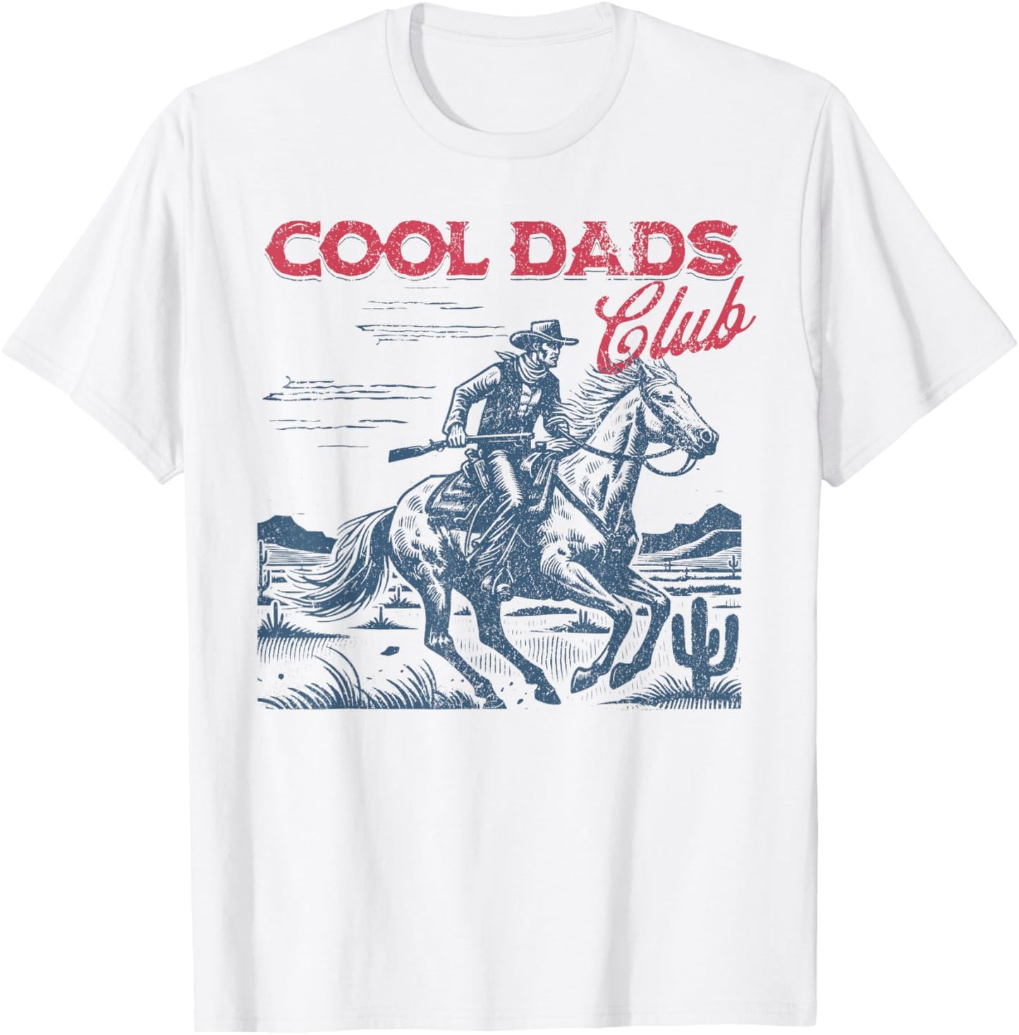 Cool Dads Club Cowboy Western Papa Daddy Happy Father's Day T-Shirt