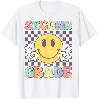 Second Grade Teachers Boys Girls Smile Face 2nd Grade Team T-Shirt