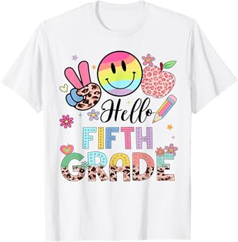 Hello 5th grade Boy Girl Teacher Back To School 5th grade T-Shirt