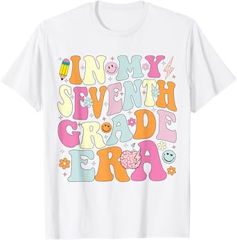 In My Seventh Grade Era 7th Grade Era Teacher Back to School T-Shirt for Men Women Girls Kids
