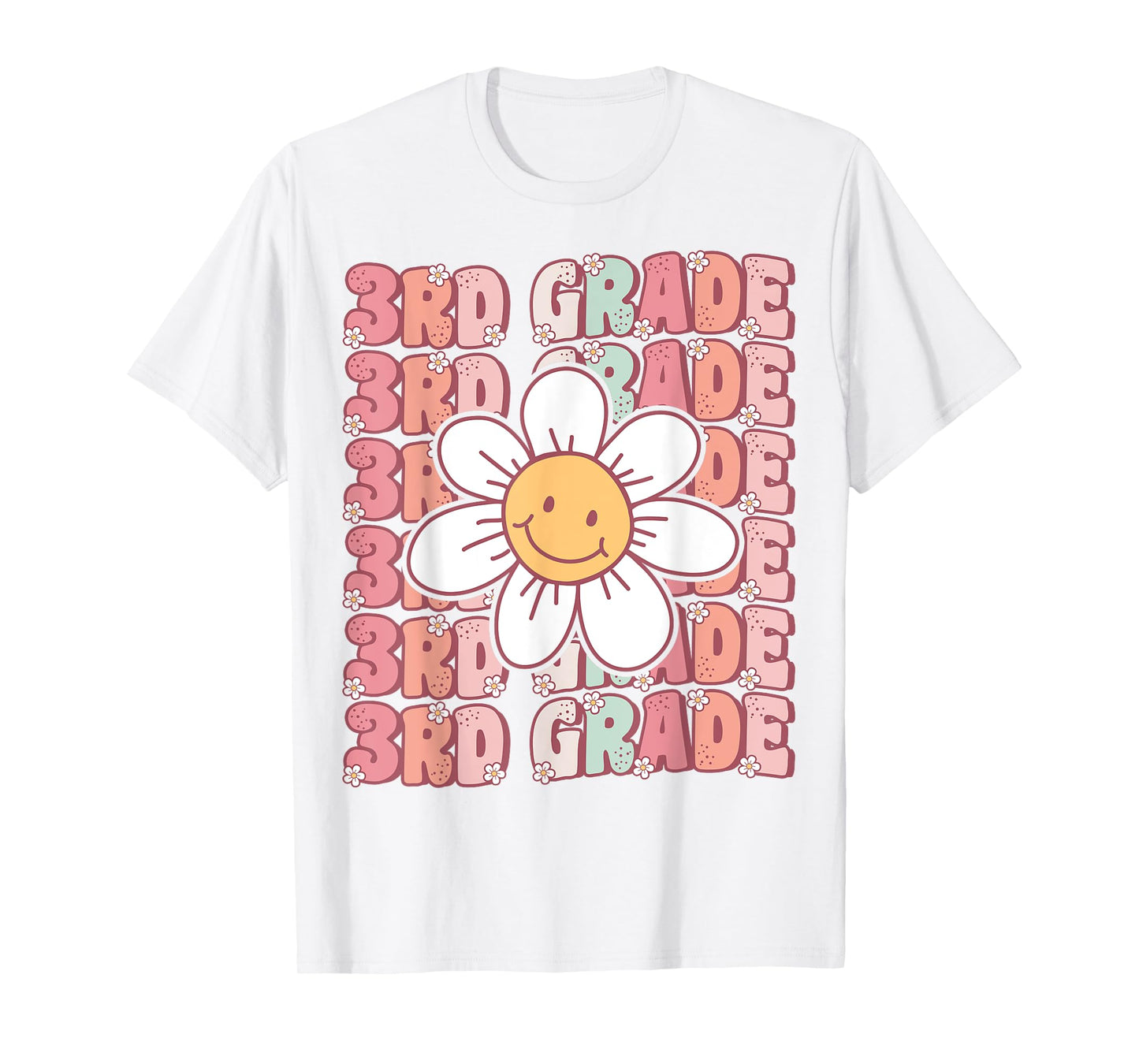 70s Groovy 3rd Grade Back To School First Day of Third Grade T-Shirt