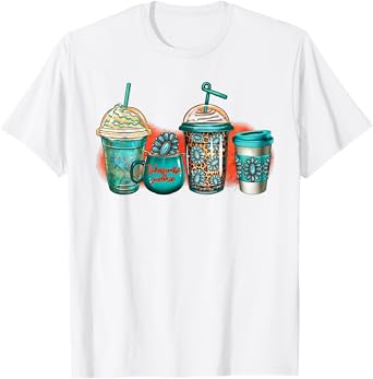 Turquoise Junkie Coffee Cups Western Gemstone Rodeo Coffee T-Shirt