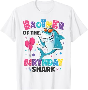 Brother of the Shark Birthday Big Bro Matching Family T-Shirt