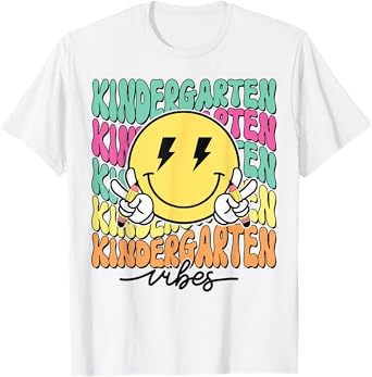 Groovy Kindergarten For Girls Boys Teacher Back To School T-Shirt