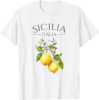 Sicilia Italian Souvenir Italy Lemons T-Shirt