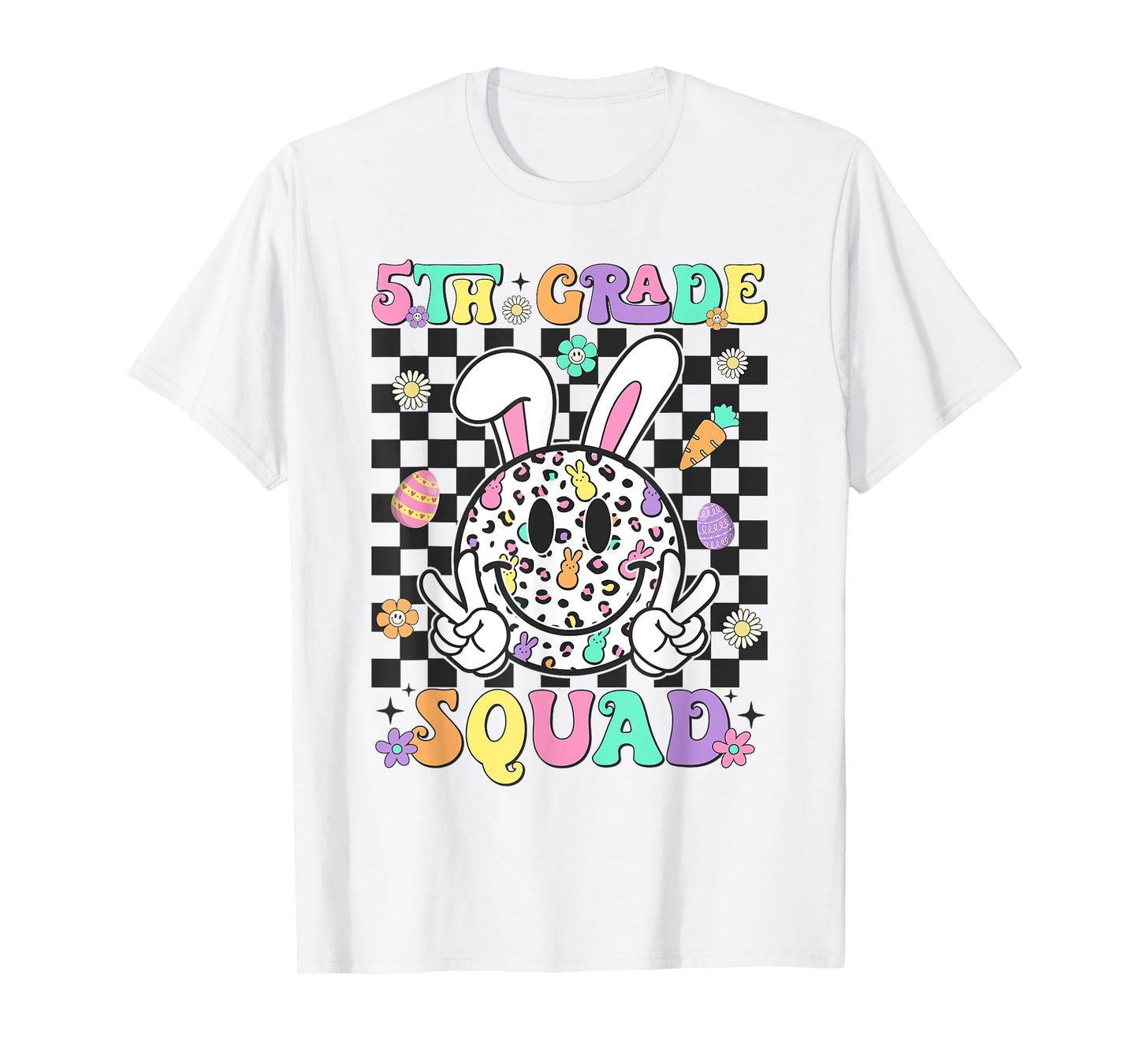 5th Grade Squad Rabbit Bunny Easter Day Teacher Student T-Shirt