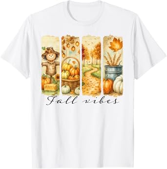 Fall Vibes Autumn Fall Country Life Women Girls Farmers T-Shirt