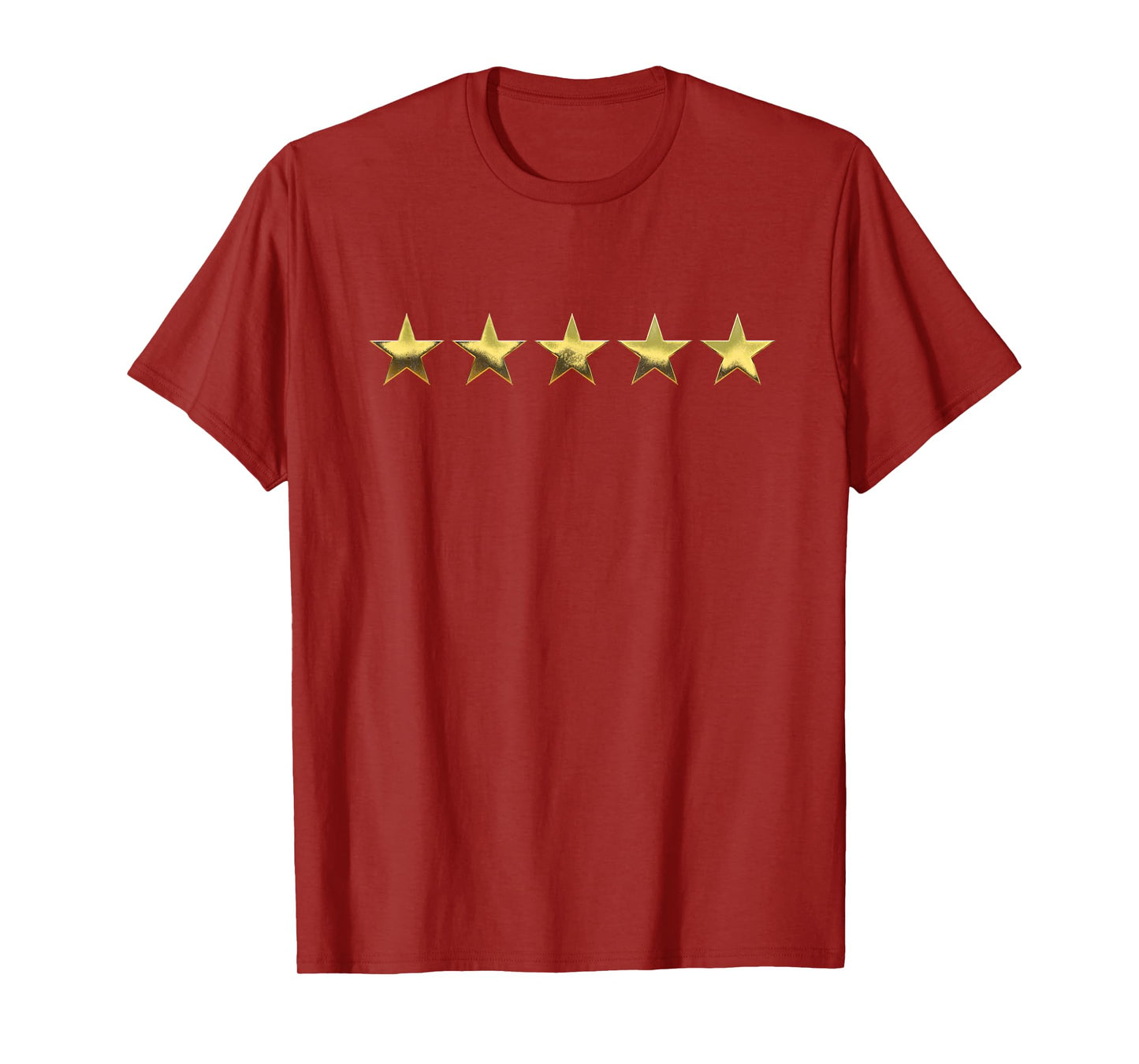 5 Gold Stars Graphic for Teachers and Achieving Top Pupils T-Shirt