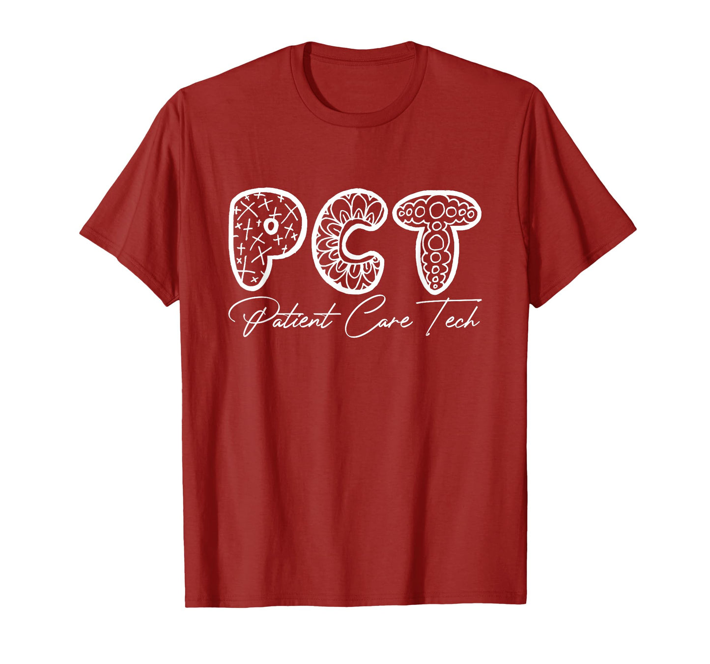 PCT Patient Care Tech Floral Style For Nurse Week T-Shirt