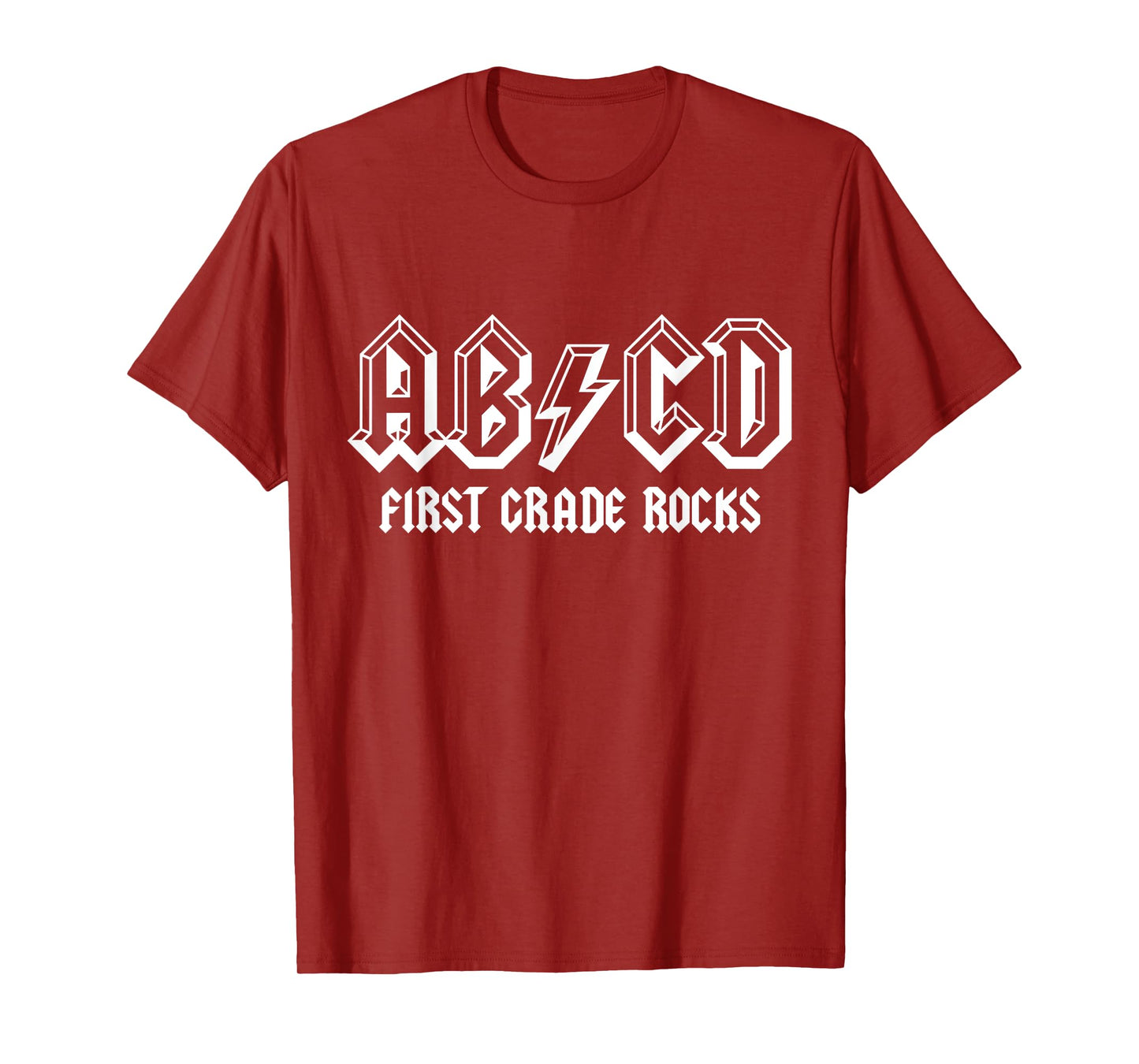 ABCD Rocks Back To School First Grade Rocks Funny Teacher T-Shirt for Men Women Girls Kids