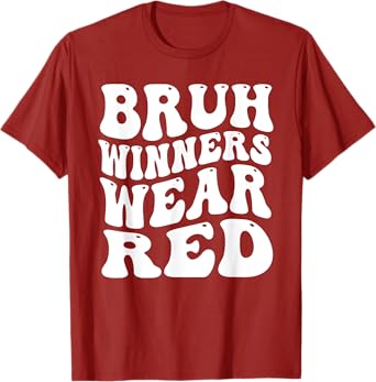 Winners Wear Red Team Spirit Week Game Sports day Groovy T-Shirt