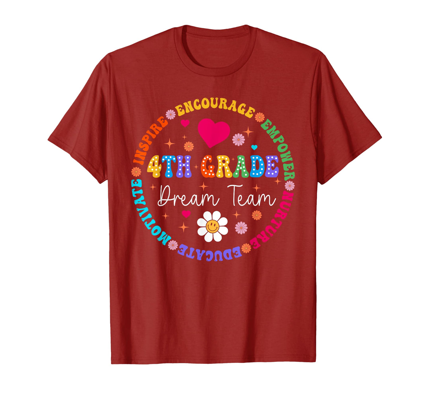 4th Grade Dream Team Fourth Grade Teacher Back To School T-Shirt
