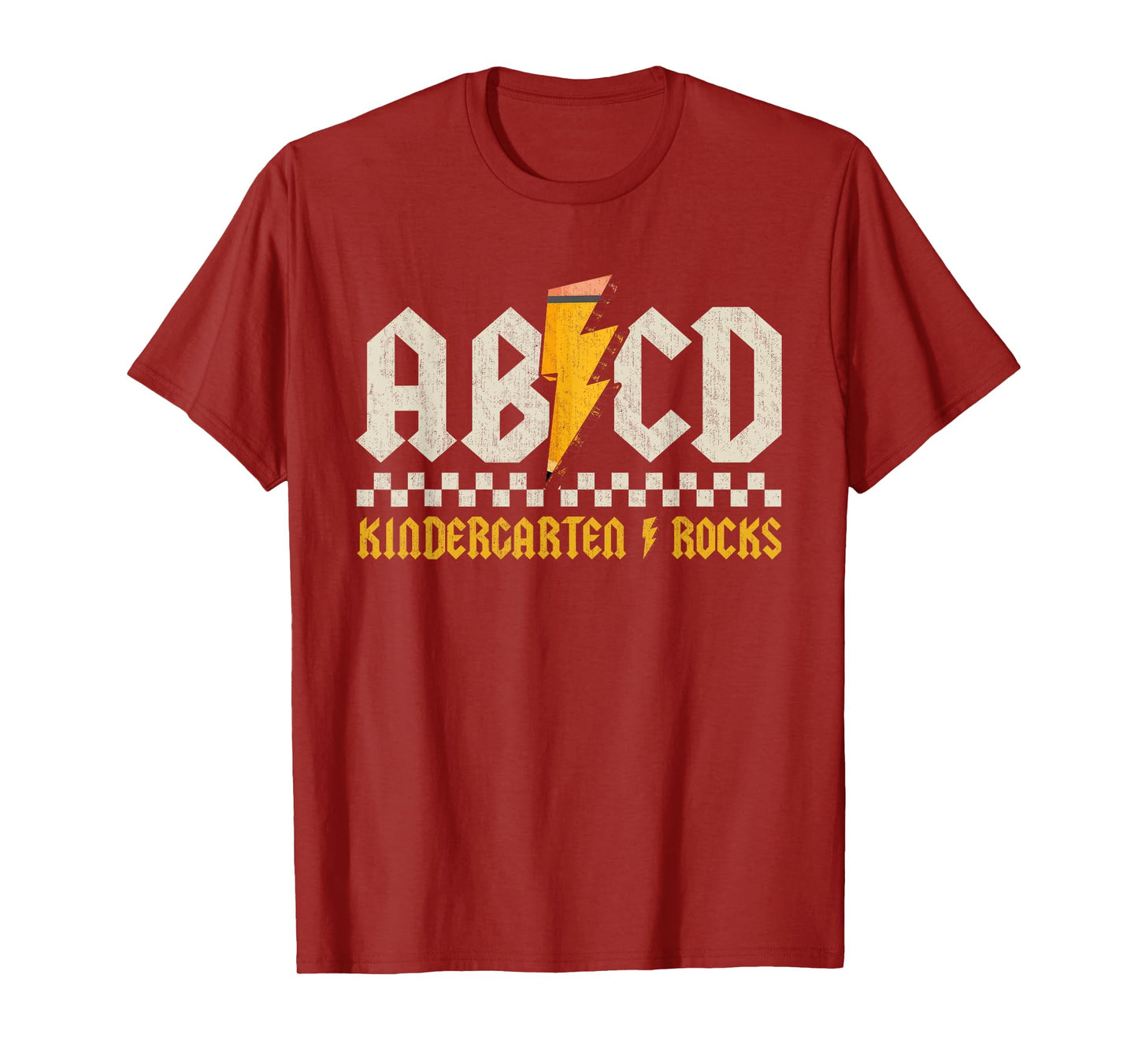 ABCD Kindergarten Rocks Pencil Lightning Students Teachers T-Shirt
