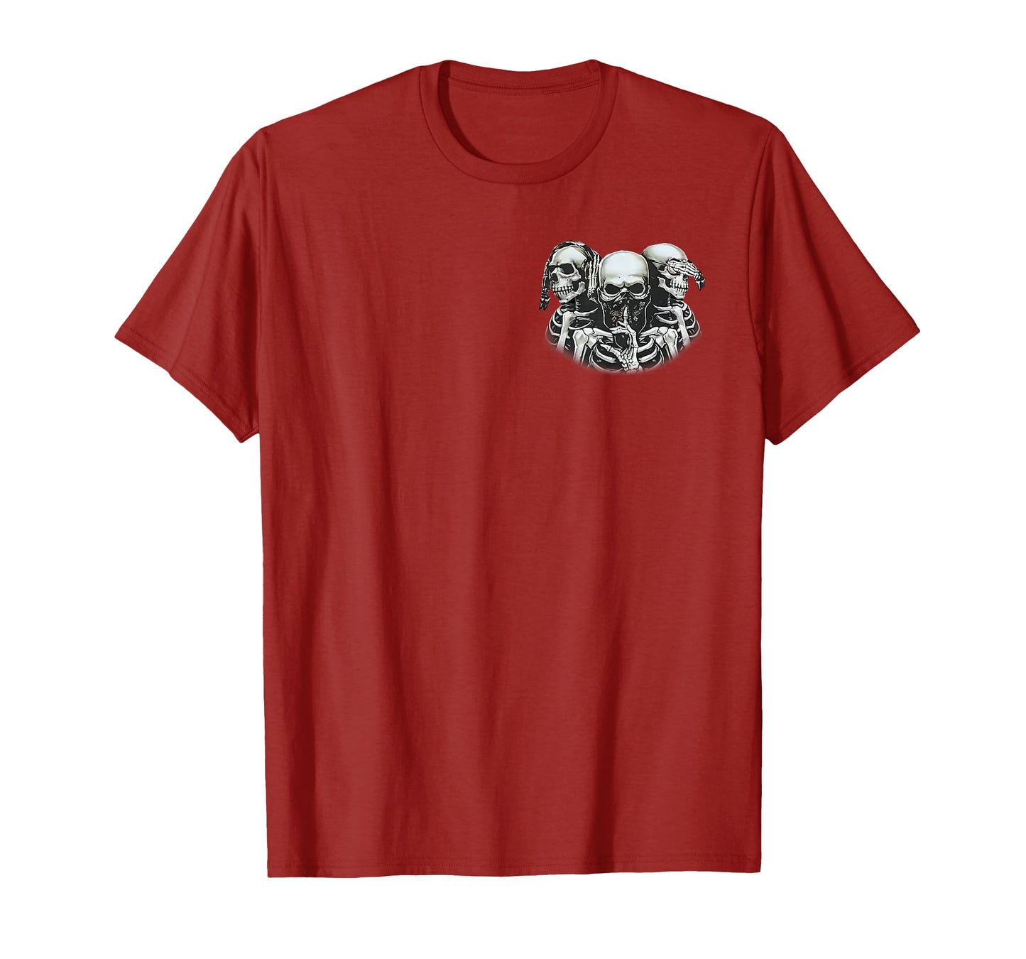 (2 Sides) Stuck Between IDK, IDC and IDGAF Skeletons T-Shirt