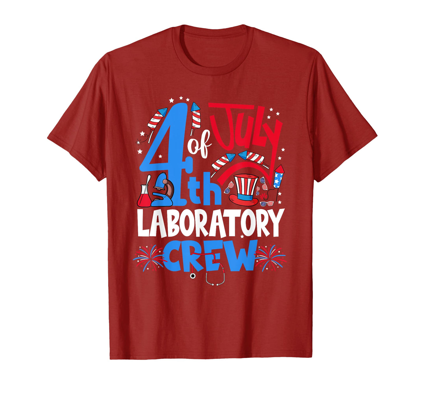 4th Of July Laboratory Crew Laboratory Tech 4th Of July T-Shirt for Women Men