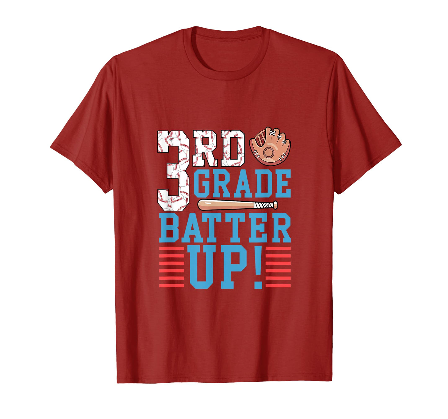 3rd Grade Back To School Shirt 3rd Grade Batter Up Baseball T-Shirt