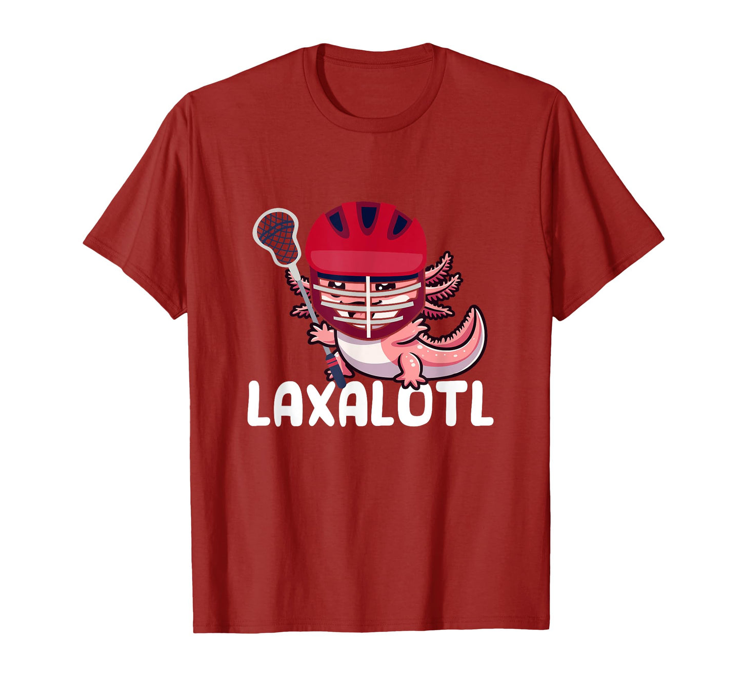 Funny Lacrosse LAX Laxalotl Axolotl Lacrosse Player Athlete T-Shirt