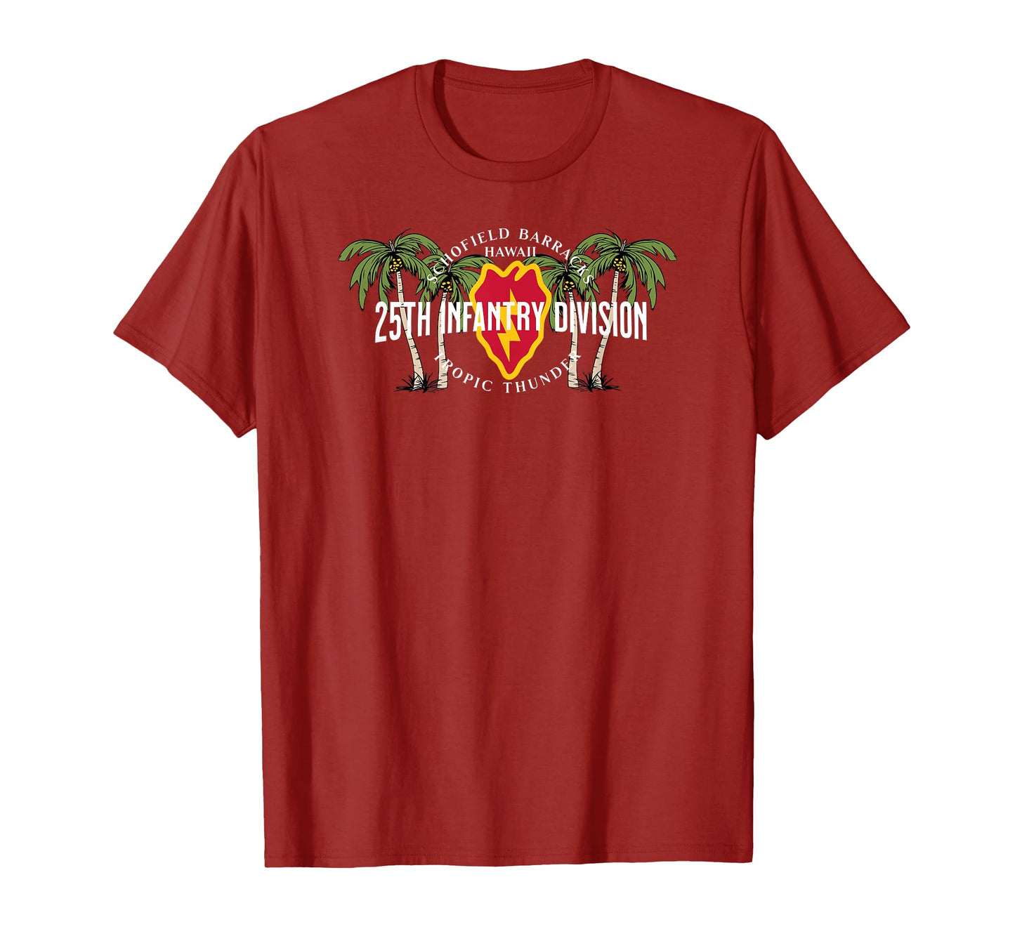 25th Infantry Schofield Barracks Hawaii Tropic Thunder Vet T-Shirt