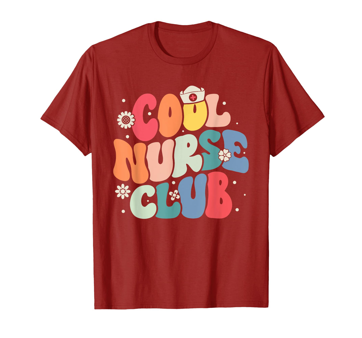 Cool Nurse Club Registered Nurse Nursing Students Groovy Tee T-Shirt