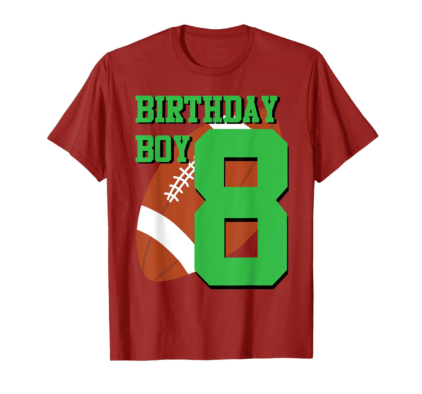 8th Birthday Football Boy Shirt | 8 year old Field Players T-Shirt