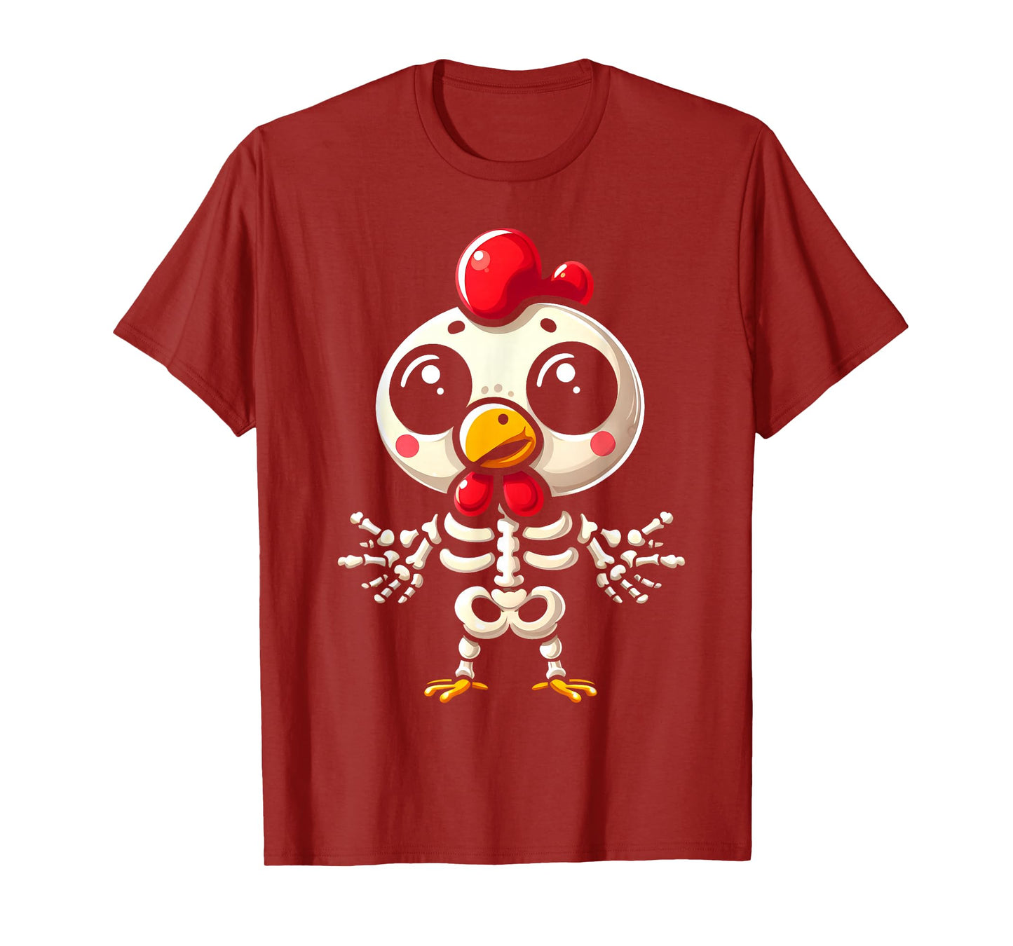 Halloween Spooky Cute Chicken Skeleton Funny Farm Animal T-Shirt