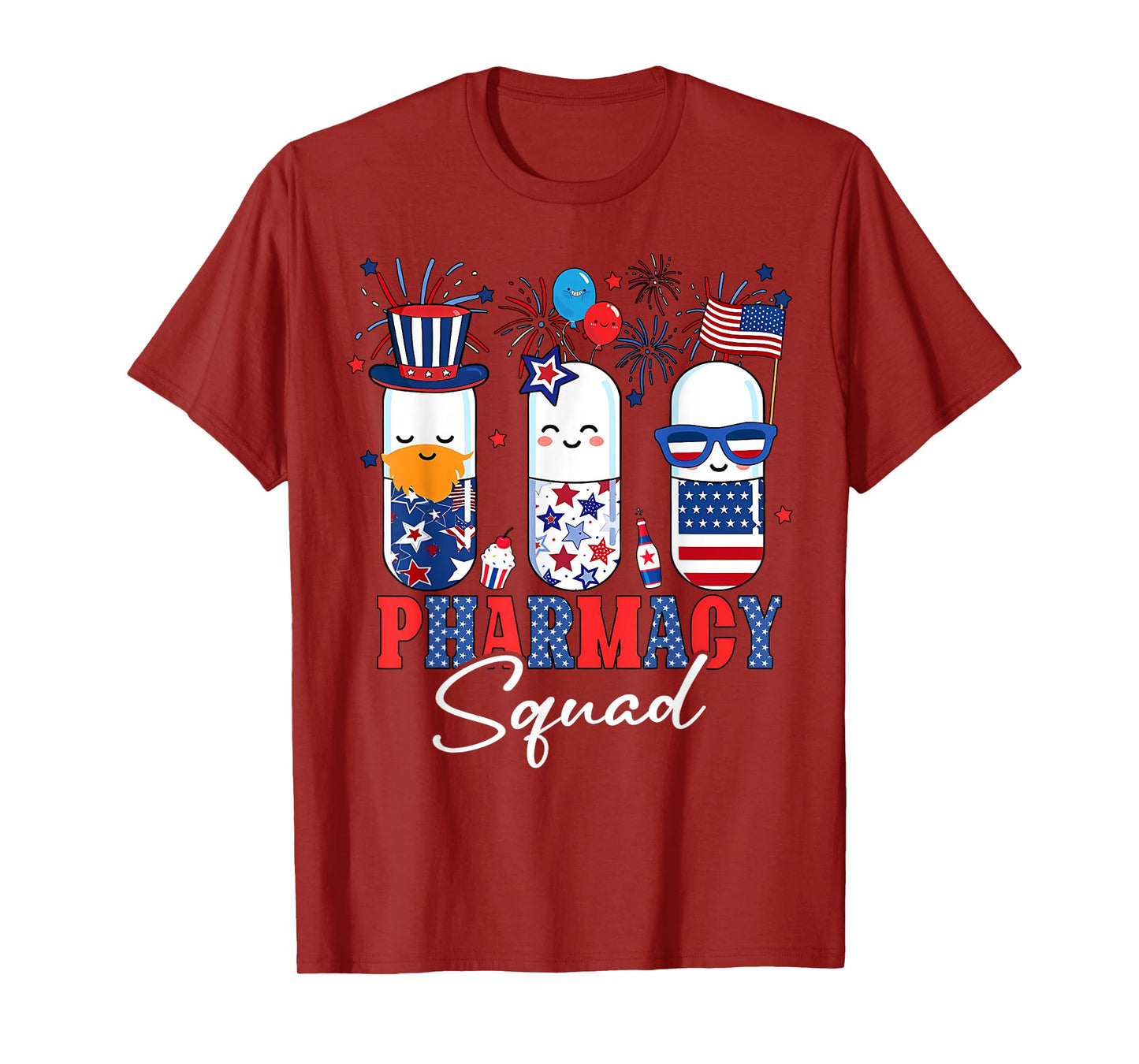 4th Of July Pharmacy Squad Pharmacy Technician Patriotic Women Men T-Shirt