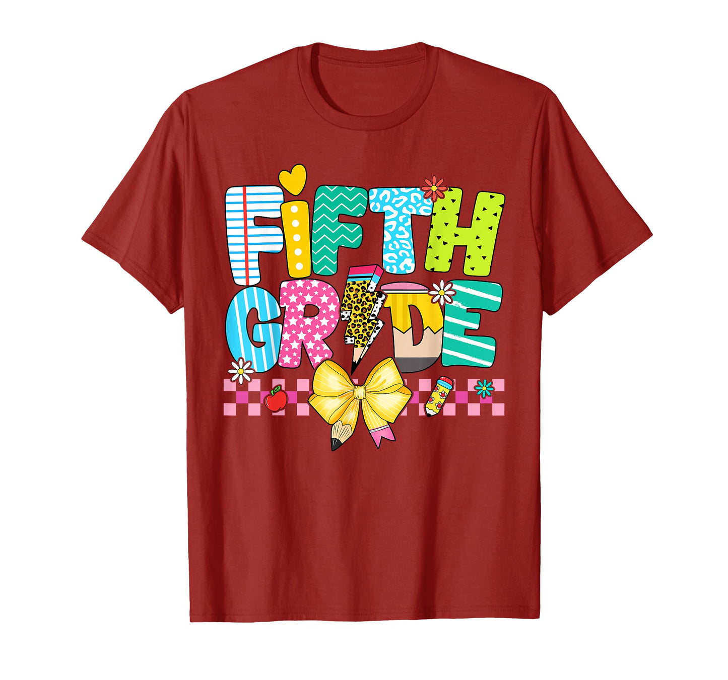 5th Grade For Girl Boys Teacher Fifth Grade Back to School T-Shirt