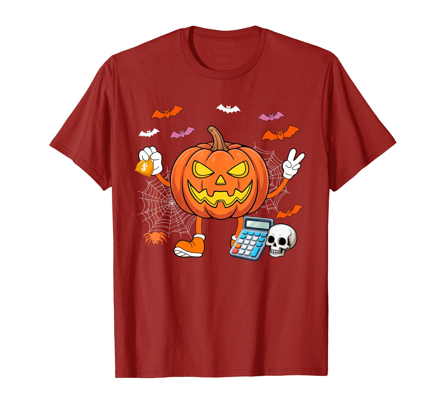 Accountant Job Horror Carved Pumpkin Halloween Costume Team T-Shirt