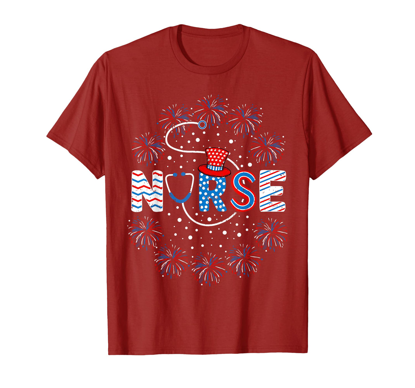 4th of July Nurse American Flag Fourth Of July Nurse T-Shirt