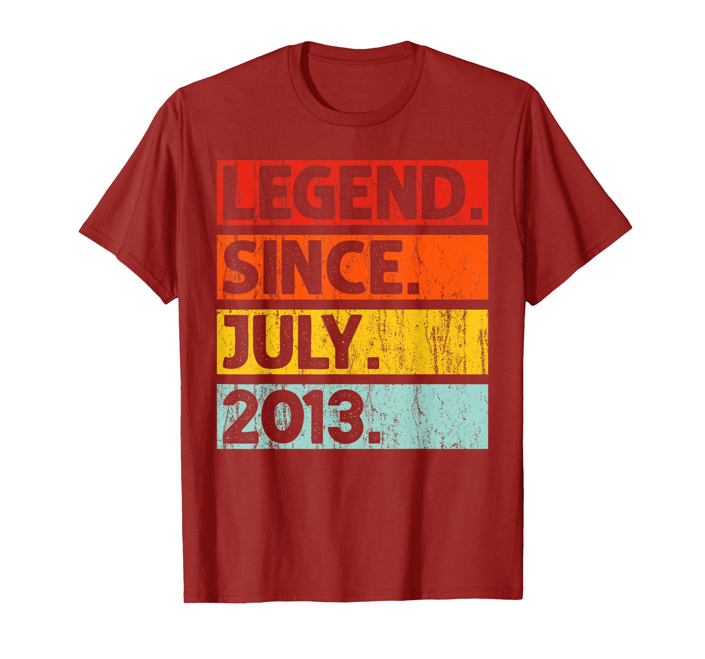 12th Birthday Gifts Legend Since July 2013 12 Years Old T-Shirt