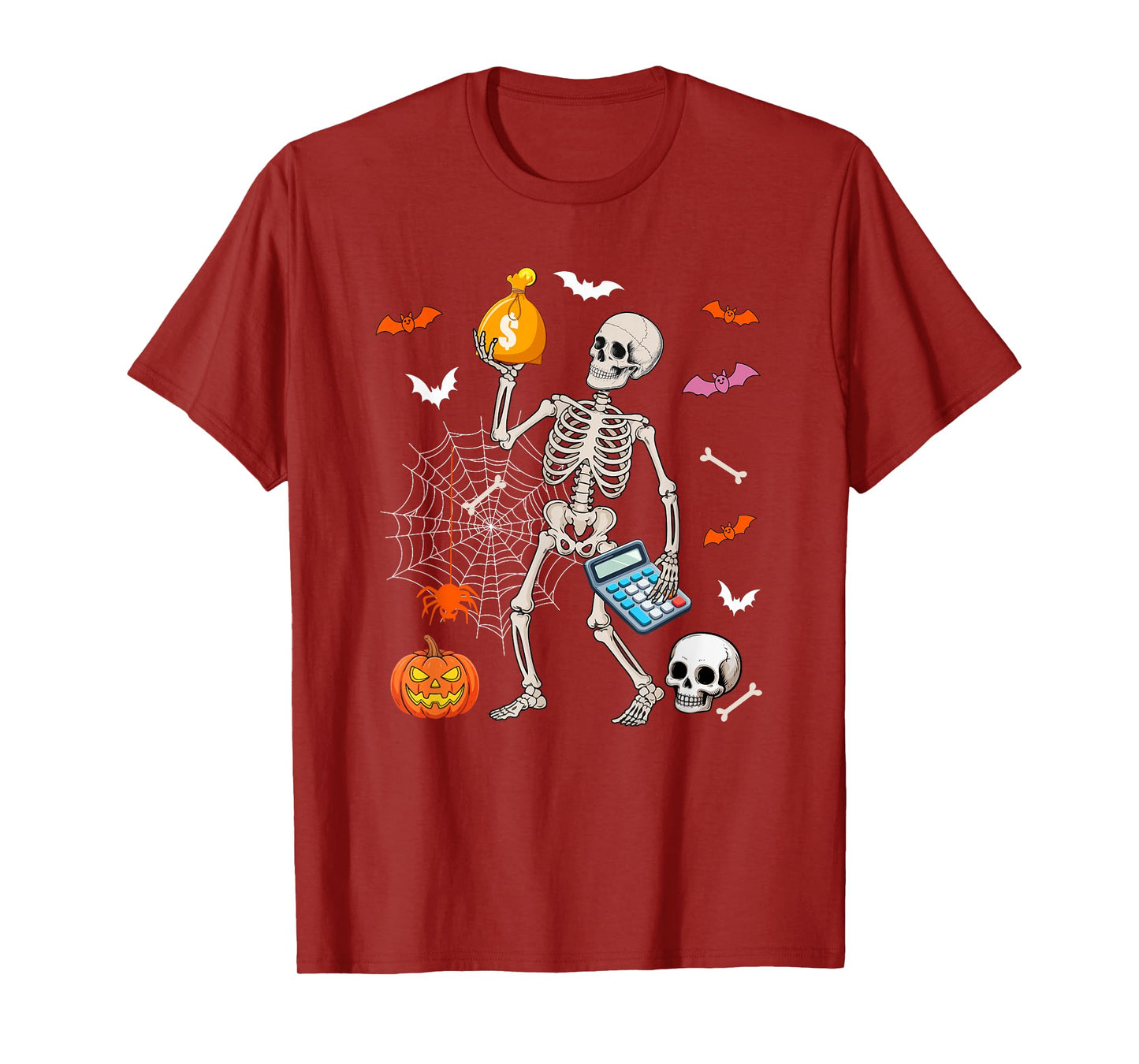 Accountant Job Horror Skeleton Halloween Costume Team T-Shirt