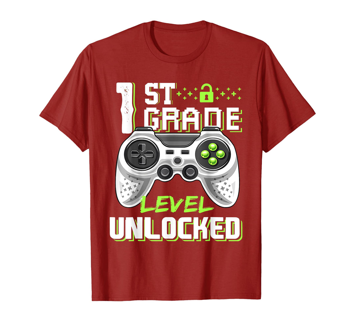 1st Grade Level Unlocked Gamer First Day Of School Boys T-Shirt