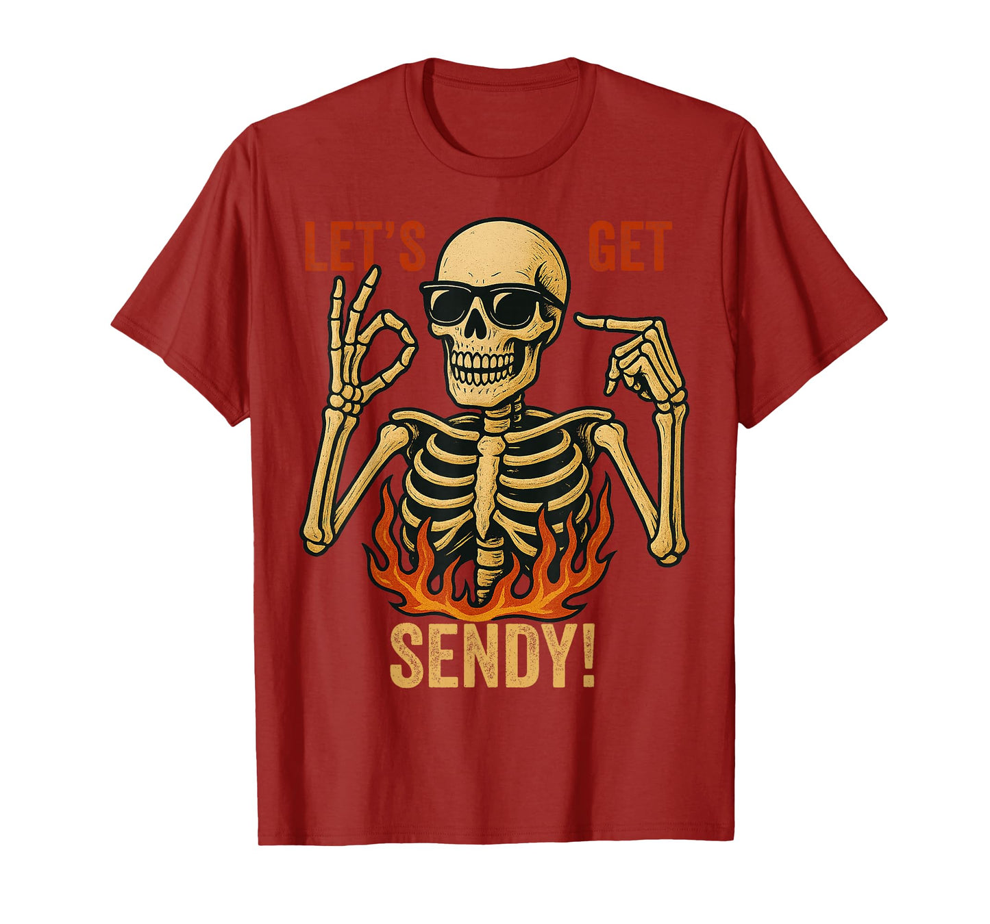 67 Emote Skeleton Six Seven Let's Get Sendy 67 Meme Funny 67 T-Shirt