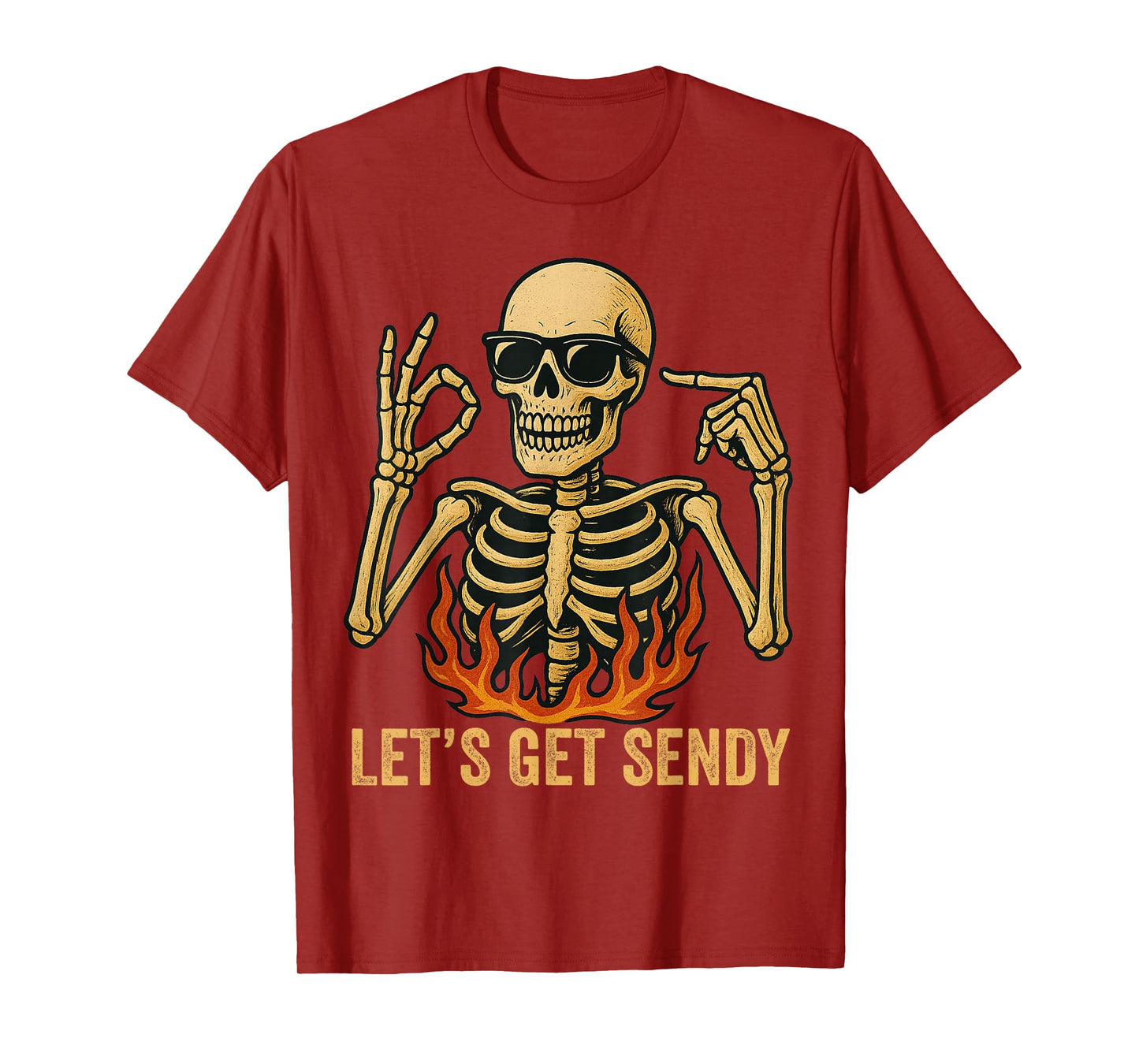 67 Emote Skeleton Six Seven Let's Get Sendy 67 Meme Funny 67 T-Shirt