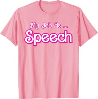 My Job Is Speech Retro Pink Style Speech Therapist SLP OT T-Shirt