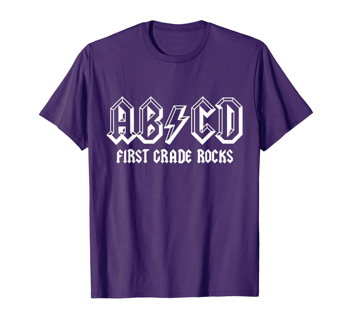 ABCD Rocks Back To School First Grade Rocks Funny Teacher T-Shirt for Men Women Girls Kids