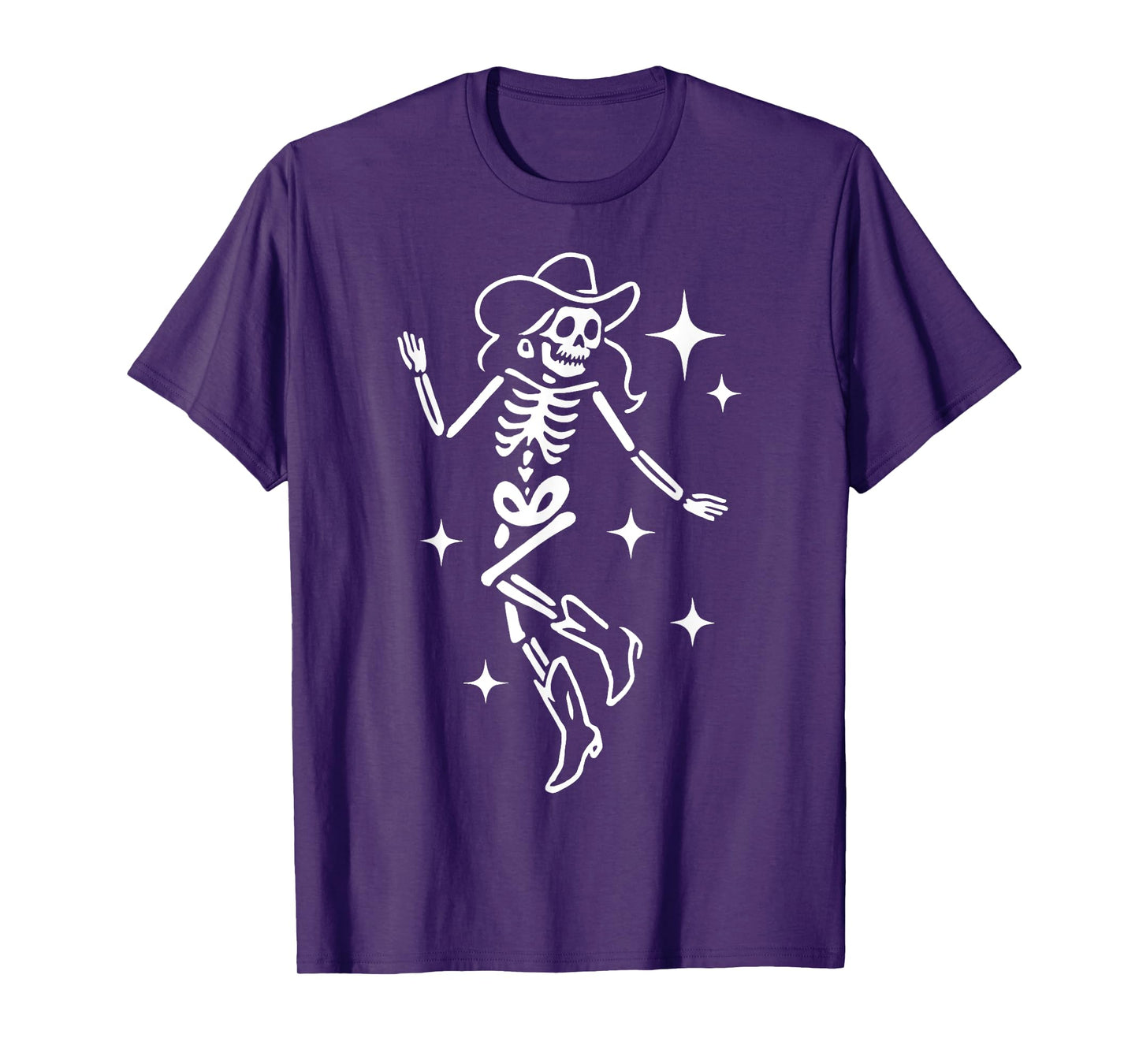 A Girl Skeleton Dancing for Funny Scary Halloween T-Shirt