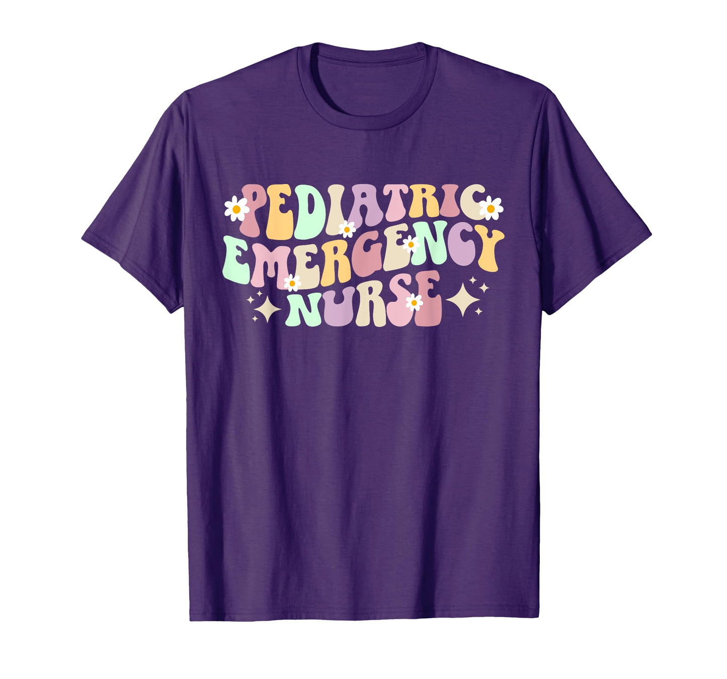 Pediatric Emergency Nurse Groovy Peds ER Nurse T-Shirt