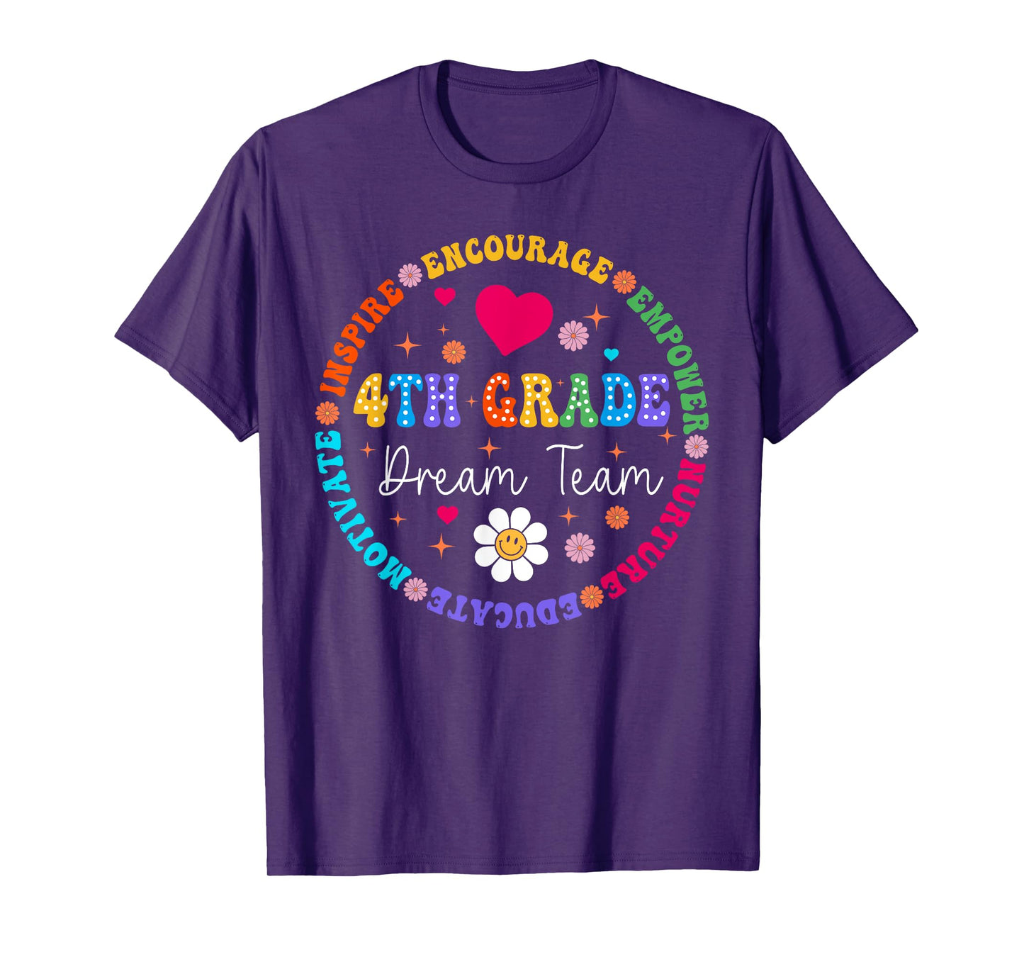 4th Grade Dream Team Fourth Grade Teacher Back To School T-Shirt
